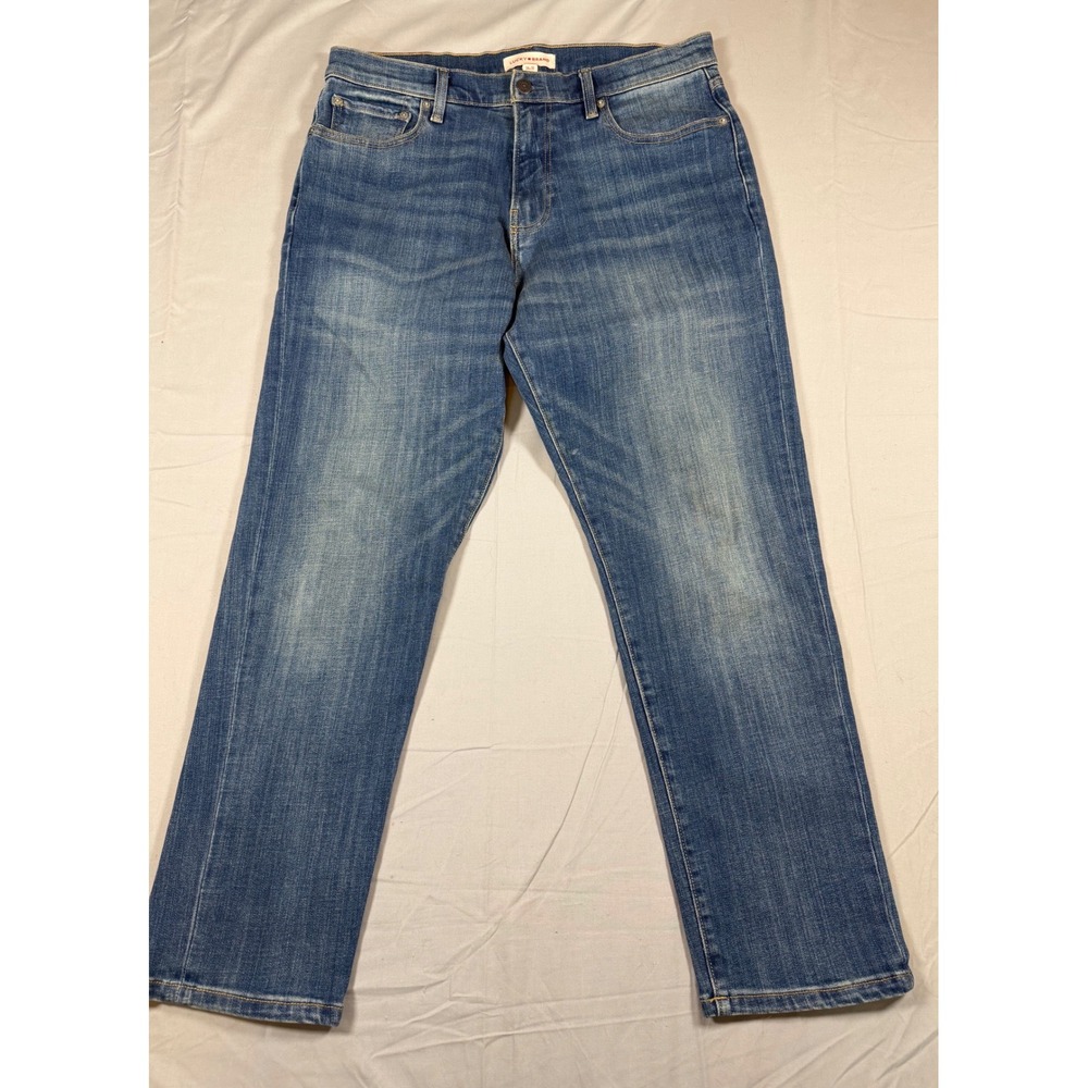 Lucky Brand 221 Straight Leg Jeans Mens 34x30 Blue Medium Wash Coolmax Stretch